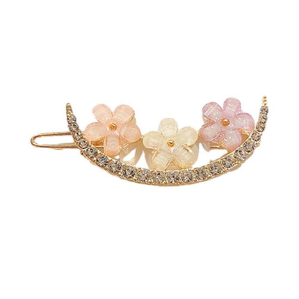 Women Girls Hair Clip Rhinestone Crystal Hairpin Barrette Slide Clips Grip Gift - Aimall