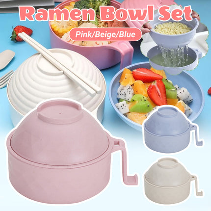 Ramen Bowl Set Microwave Ramen Cooker Instant Noodles Bowl With Chopsticks