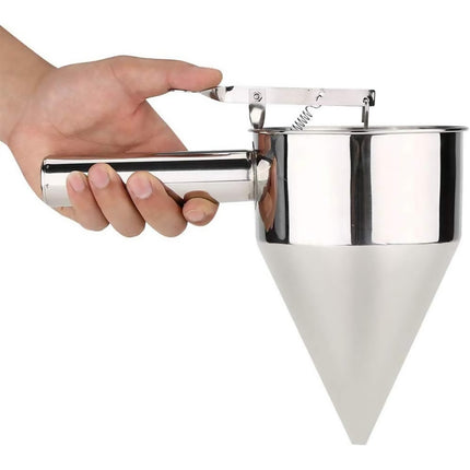 Stainless Steel Funnel Small Octopus Balls Tools With Rack Cupcakes Baking Dispe