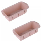 2pcs Large Capacity Ice Cube Tray Mold Rectangle Silicone Ice Grid Maker Kitchen