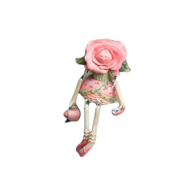 Enchanting Rose Fairy Statue Ornament Aesthetic Resin Craft for Home Garden Use