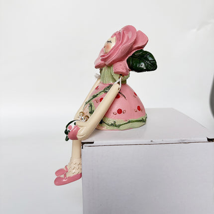 Enchanting Rose Fairy Statue Ornament Aesthetic Resin Craft for Home Garden Use