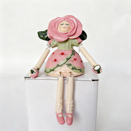 Enchanting Rose Fairy Statue Ornament Aesthetic Resin Craft for Home Garden Use