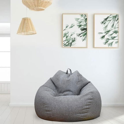 Large Bean Bag Chair Sofa Cover in Grey with Durable Fabric 120×100cm
