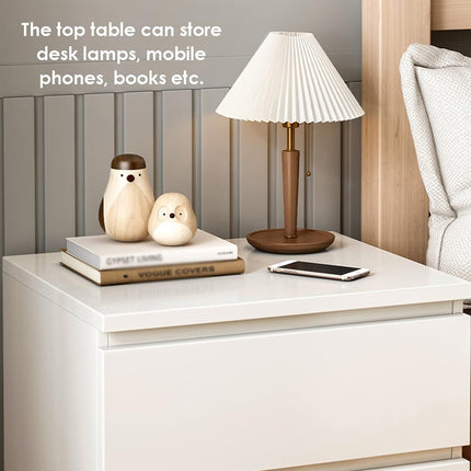 Small Nightstand Compact Bedside Table with Drawer for Bedroom Storage Organizer