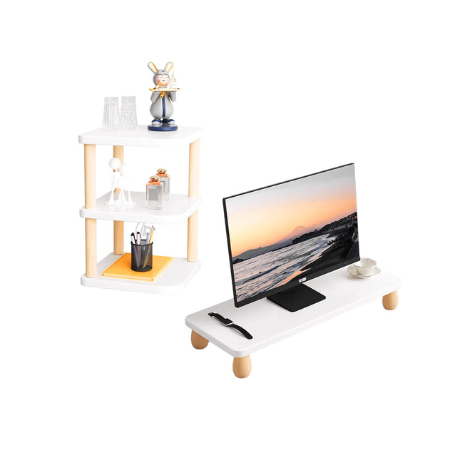 Desktop Computer Height Increasing Stand Desktop Storage Rack Elevated for Home