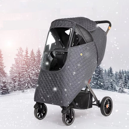 Stroller Cover Rainproof Breathable All Season Pram Protector with Mesh Vents