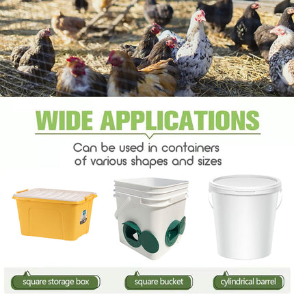 5PCS Automatic Chicken Feeder Poultry Feeding Cup Trough Drinker Set Hen Coop