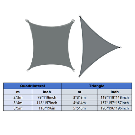 Waterproof Outdoor Shade Sail Garden Sun Canopy UV Protection Patio Awning Cloth