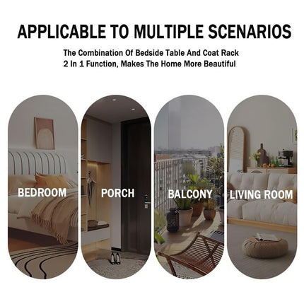 Coat Rack with Drawers Storage Cabinet for Bedroom Living Room Space Saving