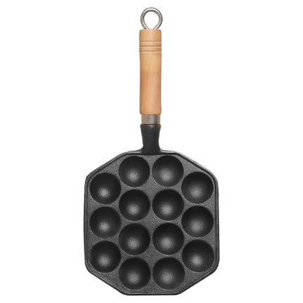 Takoyaki Pan 14 Holes Meatball Baking Tray Non Stick Mold For Household Stove