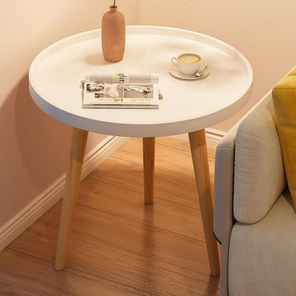 Simple Round Side Table Coffee Table for Living Room Sofa Side Space Saving