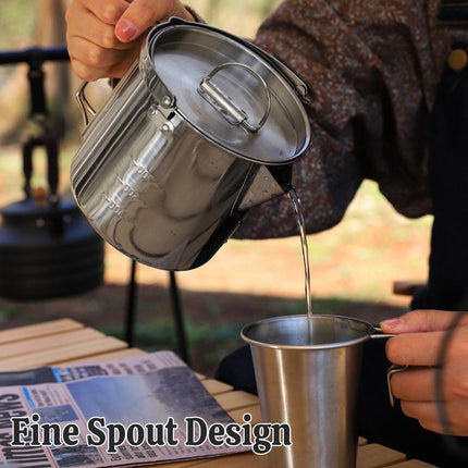 Portable Outdoor Kettle Coffee Teapot Camping Hanging Pot Cooker For Picnic