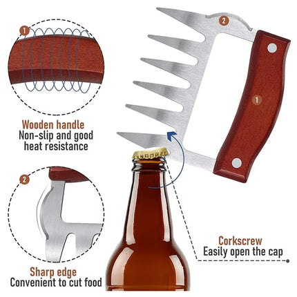 Meat Divider Tool 2PCS Multi Functional Shredder Separator BBQ Kitchen Cooking