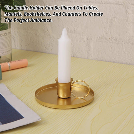4PCS Metal Candlesticks Decorative Ornaments for Home Living Room Dining Table