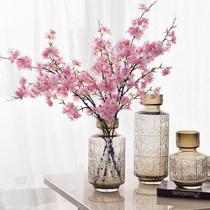 6PCS Artificial 4-Prong Cherry Blossom Branches Decorative for Home Vase Party