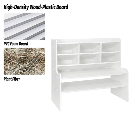 Desktop 6-Tier Storage Shelf Multiple Storage Compartments for Office Organizer
