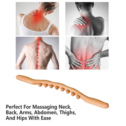 Carbonized Beech Tendon Rolling Stick Universal Massage Scraping For Salon Home