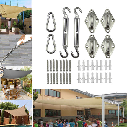 8pcs Hardware Sail Accessory Shade Canopy Fittings Sun Fixing Steel Stainless