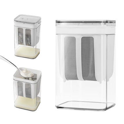 Yoghurt Strainer Filter 1100ml Plastic Container for Draining Yogurt Cheese