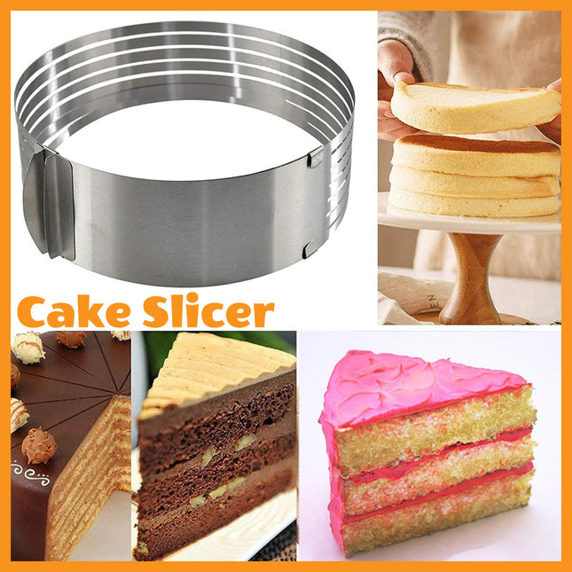Stainless Steel Mousse Ring 9-12 Inch Adjustable Layer Cake Cutter Baking Tool