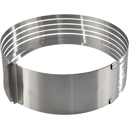 Stainless Steel Mousse Ring 9-12 Inch Adjustable Layer Cake Cutter Baking Tool