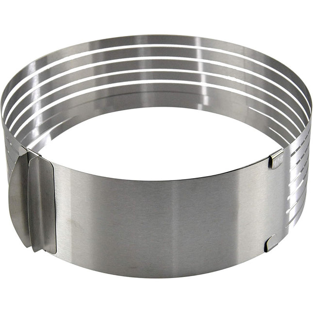 Stainless Steel Mousse Ring 9-12 Inch Adjustable Layer Cake Cutter Baking Tool