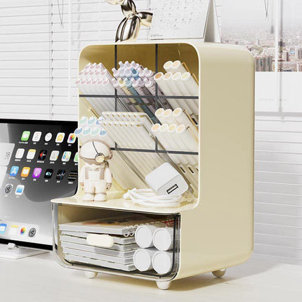 Slant Plug Pen Holder Stationery Organizer Desktop Clutter Storage Office Desk