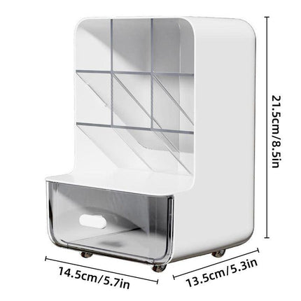 Slant Plug Pen Holder Stationery Organizer Desktop Clutter Storage Office Desk