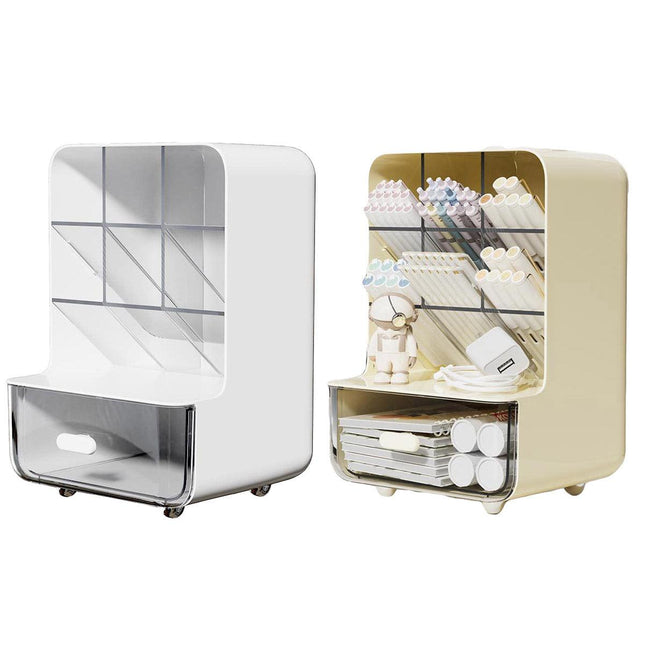 Slant Plug Pen Holder Stationery Organizer Desktop Clutter Storage Office Desk