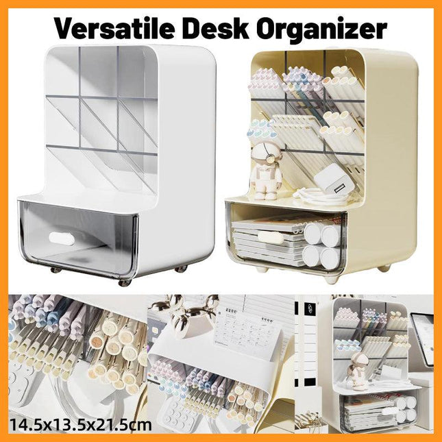 Slant Plug Pen Holder Stationery Organizer Desktop Clutter Storage Office Desk