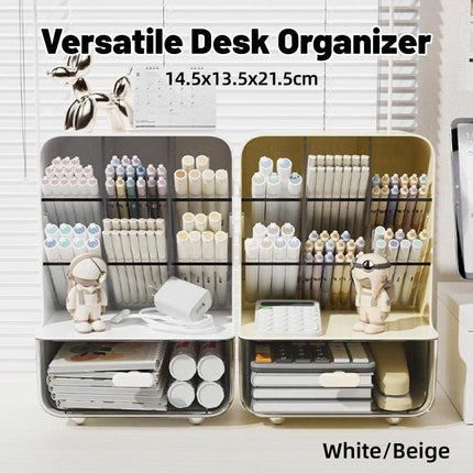 Slant Plug Pen Holder Stationery Organizer Desktop Clutter Storage Office Desk