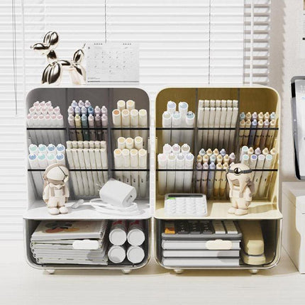 Slant Plug Pen Holder Stationery Organizer Desktop Clutter Storage Office Desk