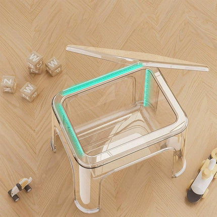 Storable Small Bench Household Storage Stool Plastic Folding Seat for Home