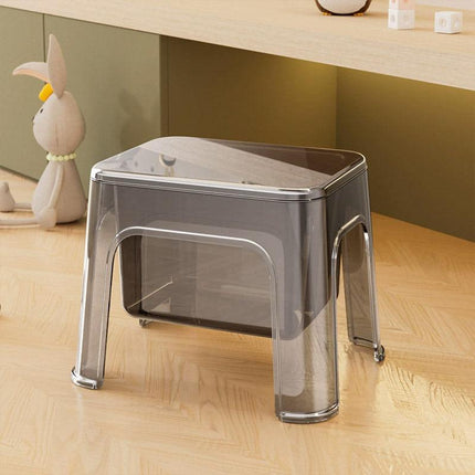 Storable Small Bench Household Storage Stool Plastic Folding Seat for Home