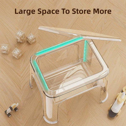 Storable Small Bench Household Storage Stool Plastic Folding Seat for Home