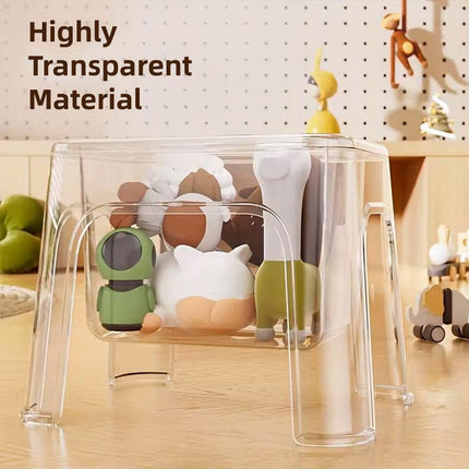 Storable Small Bench Household Storage Stool Plastic Folding Seat for Home