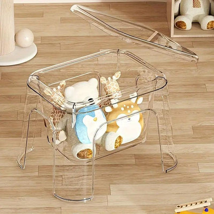 Storable Small Bench Household Storage Stool Plastic Folding Seat for Home