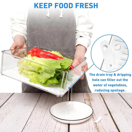 Refrigerator Storage Box Set Fruit Vegetable Fresh Keeper Kitchen Organizer Use