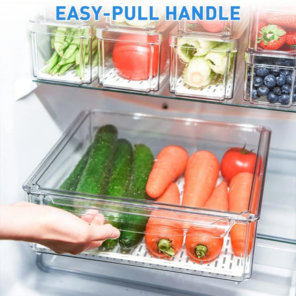 Refrigerator Storage Box Set Fruit Vegetable Fresh Keeper Kitchen Organizer Use