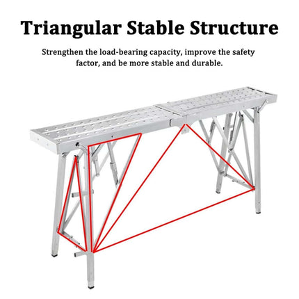 Folding Scaffolding Platform Galvanized Steel Pipe 150kg Load-Bearing Adjustable