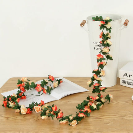 6PCS Artificial Flower Vine Wall Hanging Decoration Home Yard Durable Faux Plant