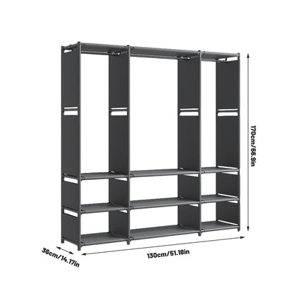 Home Simple Freestanding Multi-Functional Coat Rack Easy Assembly Durable