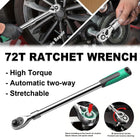 72T Ratchet Wrench 1/2 Inch Drive Socket Tool Durable Sturdy Carbon Steel