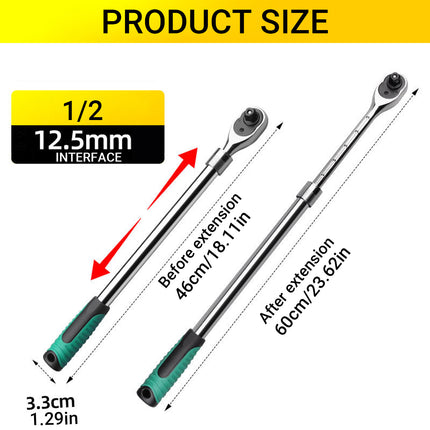 72T Ratchet Wrench 1/2 Inch Drive Socket Tool Durable Sturdy Carbon Steel