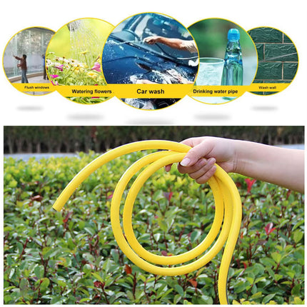 Heavy Duty Garden Hose Pipe Reel Reinforced Anti-kink Outdoor Hosepipe Yellow