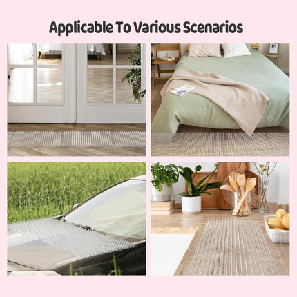 10PCS Cat Deterrent Mat Set with Soft Spikes Humane Fence and Surface Protector