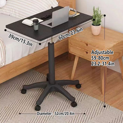 Mobile Height Adjustable Table with Wheels for Home Office Work Space Saving