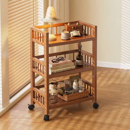 3 Tier Bamboo Storage Rack 50x30x82cm Sturdy for Kitchen Bathroom Organizer Use