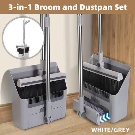 3 in1 Broom Set for Winnowing Brushing Handheld Cleaning Tool Home Kitchen Floor